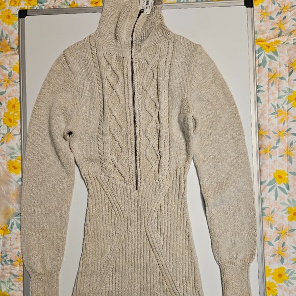 Free People Dresses & Skirts - Free People Mont Blanc Long Sleeve Mini Sweater Dress Size Medium